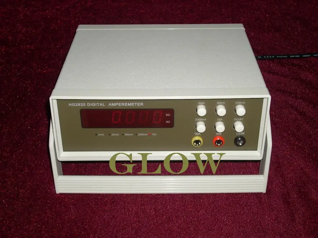 GLOWss28210 Desktop Four and a Half AC and DC Digital Ammeter, Digital Milliammeter