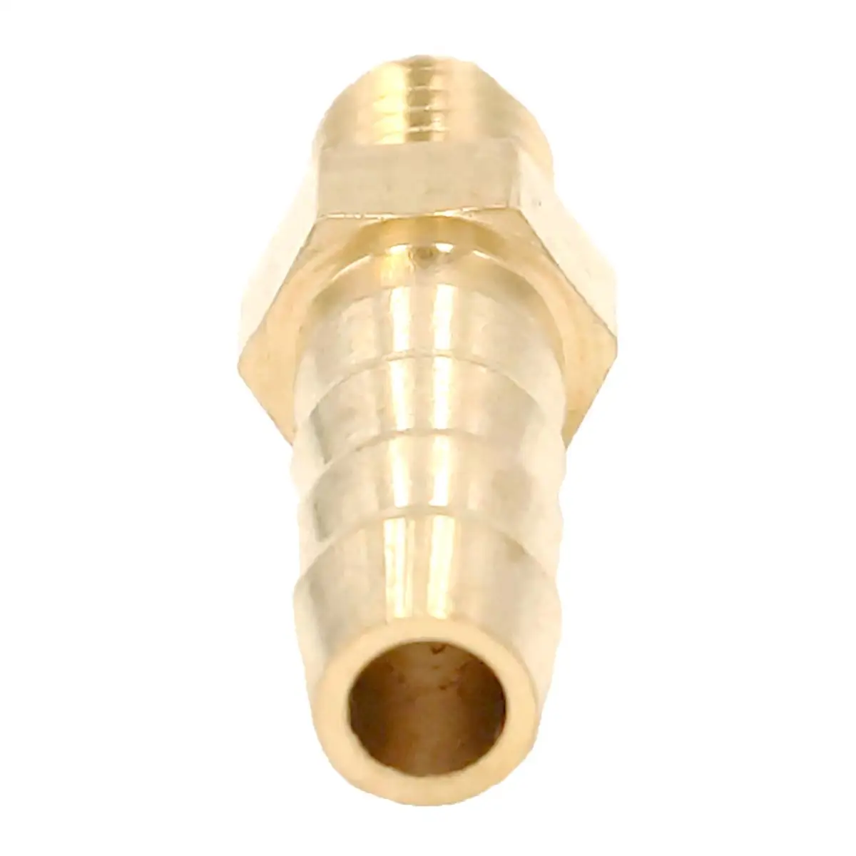 5pcs Length 26mm Hose Barb I/D 6mm x M6 Metric Male Thread Brass Coupler Splicer Connector Fitting for Fuel Gas Water