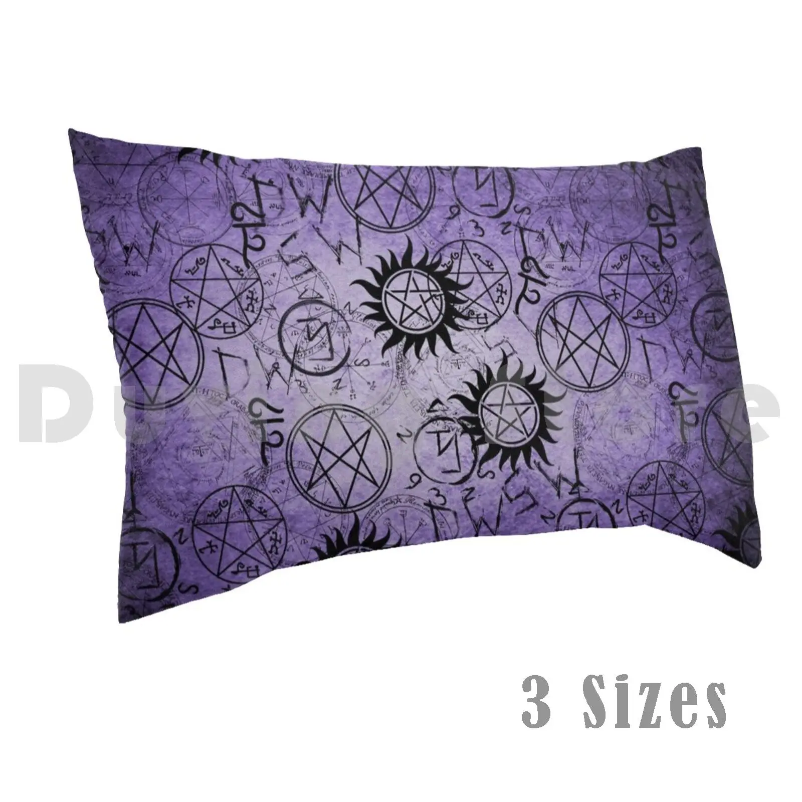 Supernatural Purple Pillow Case Printed 50x75 Supernatural Spn Family Dean Sam Cas Castile Winchester Love