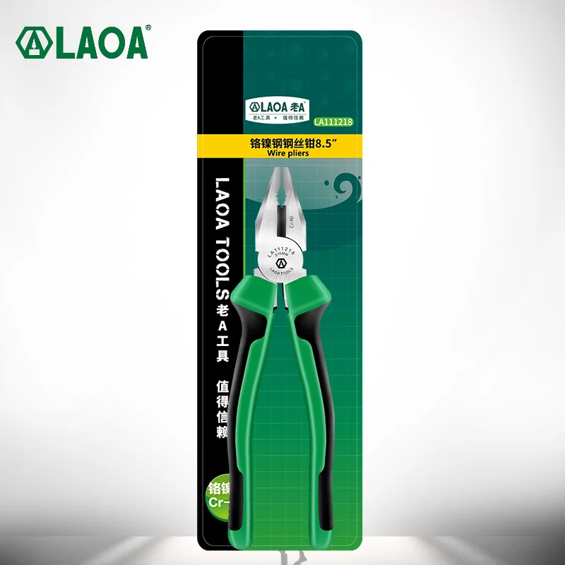 LAOA Industrial- Grade Combination Pliers Cr-Ni  Long Life 6 Inch  Prince Pliers Portable Wire Cutter Stripper Hand Tools