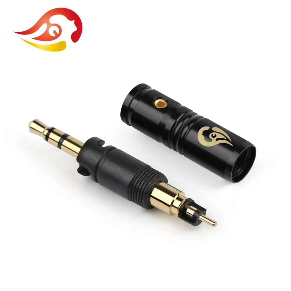 QYFANG 2.5mm 3 Pole Stereo Audio Jack Earphone Plug Metal Adapter Wire Connector For Precision Bass-driven Momentum HiFi Headset