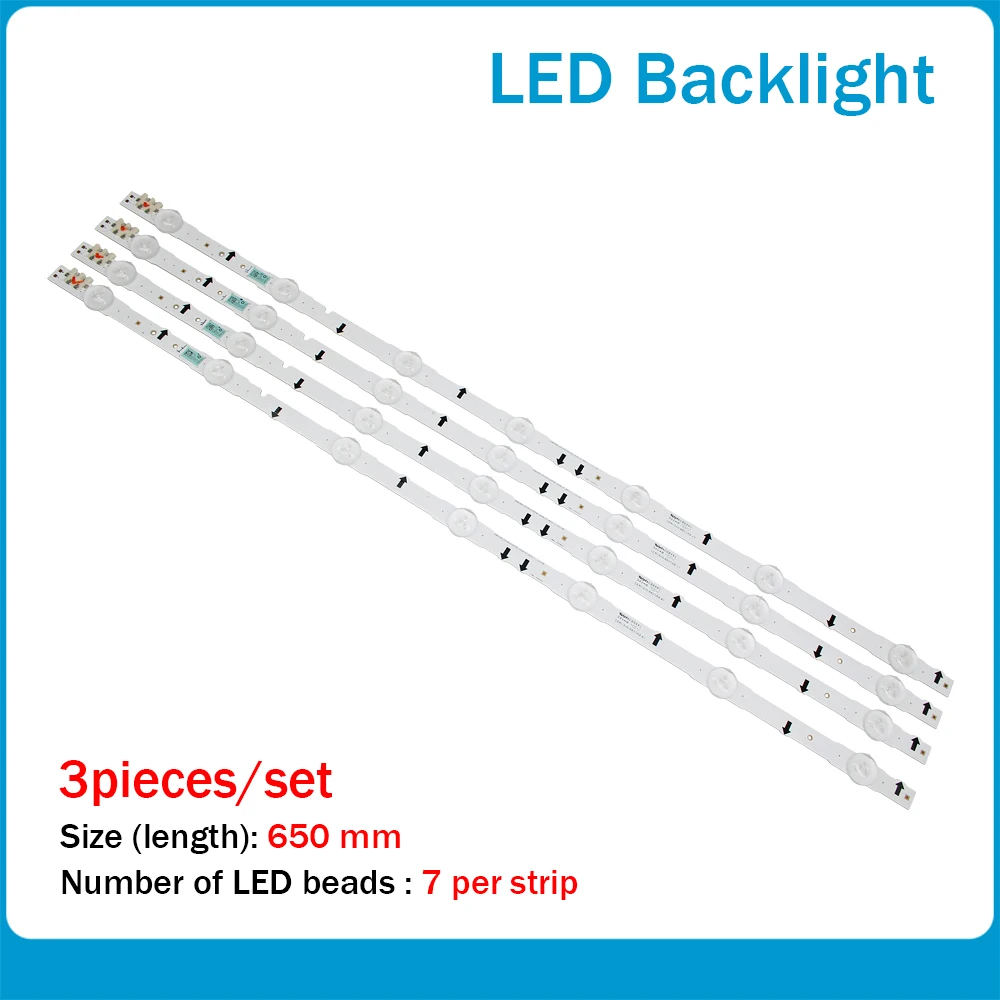 (New Kit)3pcs 7LED 65cm LED backlight strip for samsung UE32H4290AU 2014SVS32HD D4GE-320DC0-R3 BN96-35208A 30448A 30446A 30445A