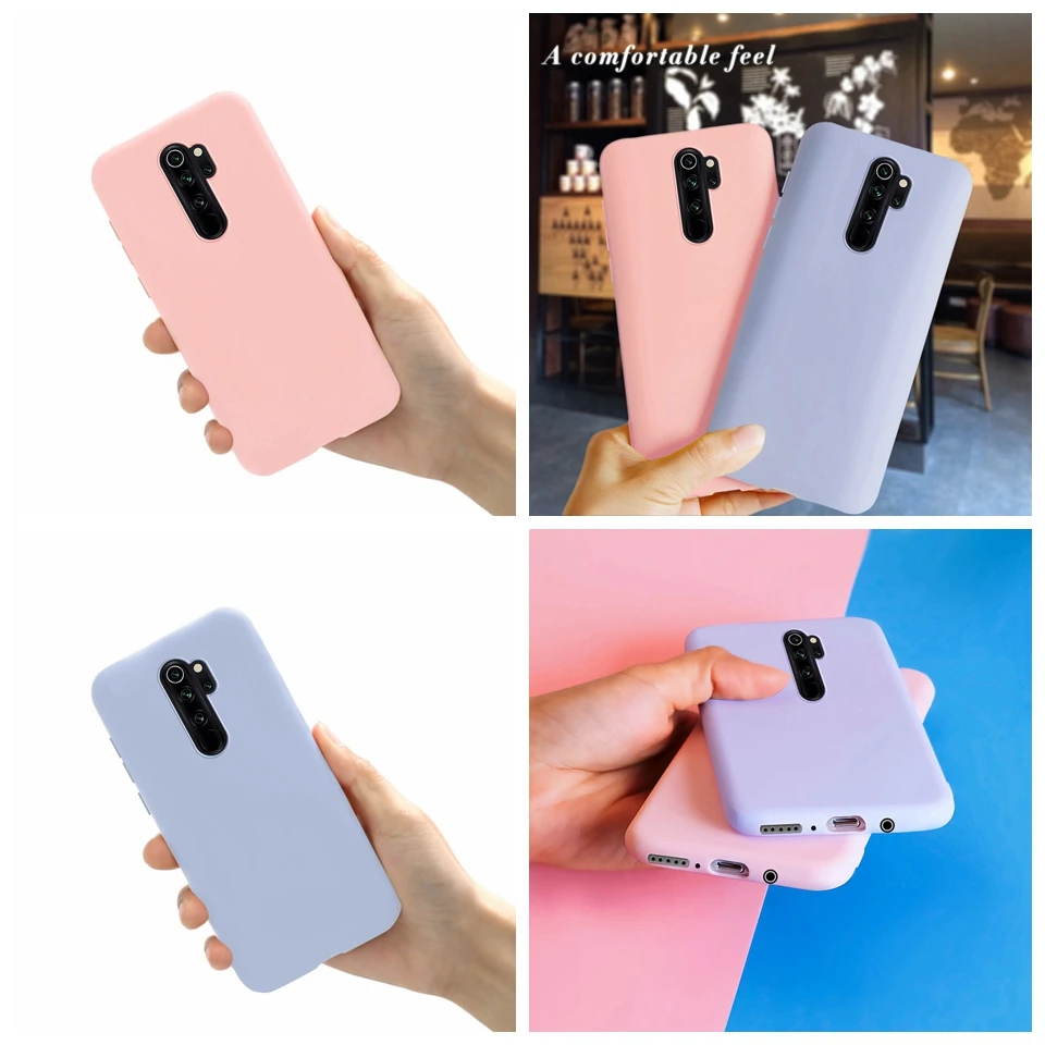 Non-Slip Liquid Silicone Phone Case For Xiaomi Redmi Note 8 Pro 8T  8 9S 9Pro Max 9Pro 9 7Pro 7 6Pro 6 3 Shock-Absorption Cover