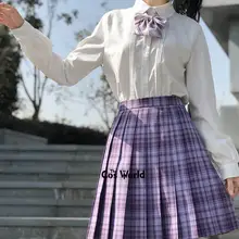 High Waist Summer Plaid Skirt for Girls #5