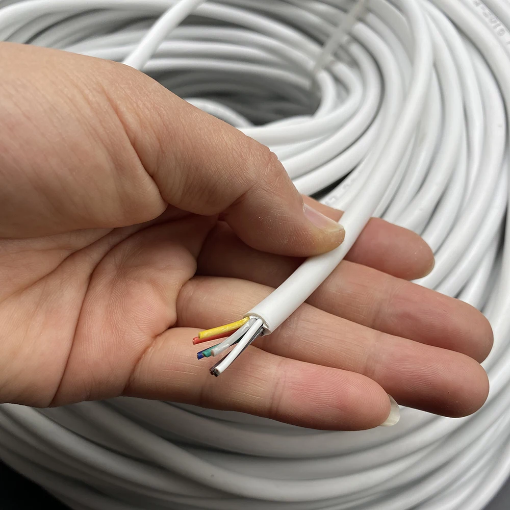 

Линия электропитания из чистой меди, 24 awg, 8 ядер, 0,2 квадратный кабель для дома, оболочка для улицы, мягкая медная магнита