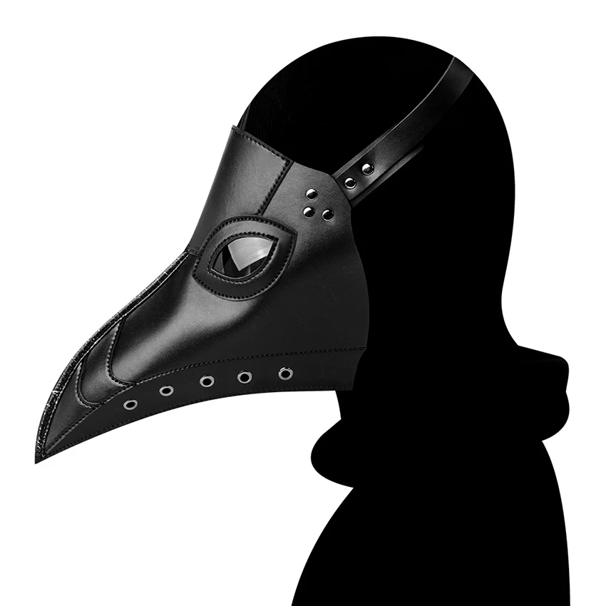 

Plague Doctor Mask PU Leather Raptor Cosplay Halloween Funny Beak Halloween Medieval Steampunk Carnival Masquerade Disguise Mask