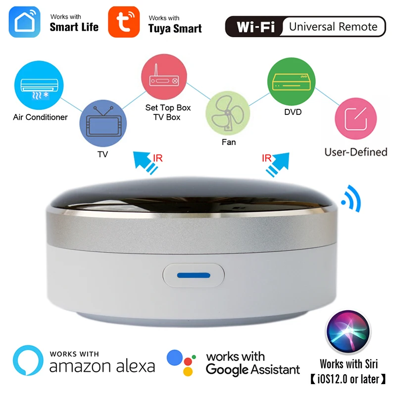 Smart Remote Control Universal IR WiFi Infrared Home Control Hub  Remote Controller Smart Home Life APP IR Control Voice Control