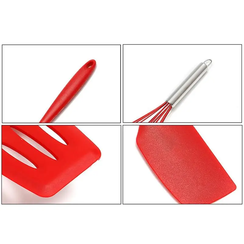 Stainless Steel Silicone Kitchen Utensil Nonstick Utensils Cooking Tool Spoon Soup Ladle Spatula Tong Cookware Baking Gadget