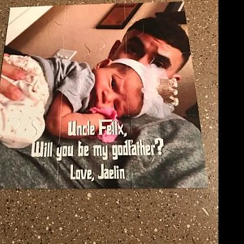 Will you be my Godparents photo puzzle invitation, frame photo gift for Godfather Personalized Godmother gift Godparent present