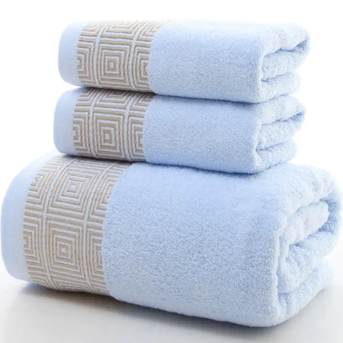 Cotton Towel Bath Towel Set Bath Towel 140x70cm Towel 35x75cm Soft Absorbent Three-Piece Set