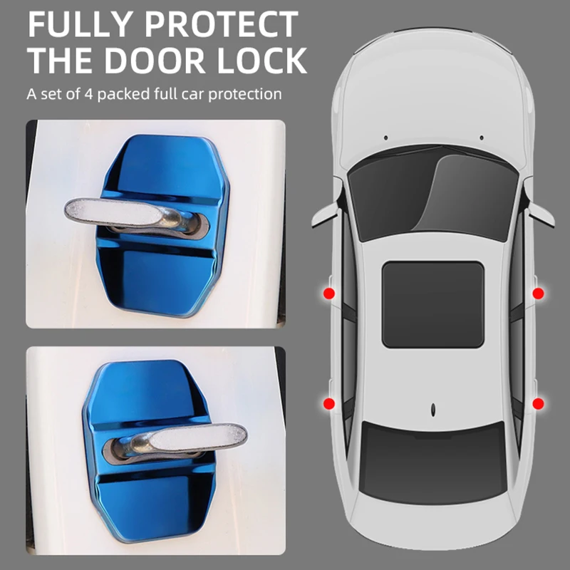 4 قطع غطاء قفل باب السيارة حماية مشبك غطاء الصدأ لسيارات BMW X1 X3 X4 X5 X6 E46 E90 E60 F10 E39 F30 E36 F20 E87 E70 E91 E30