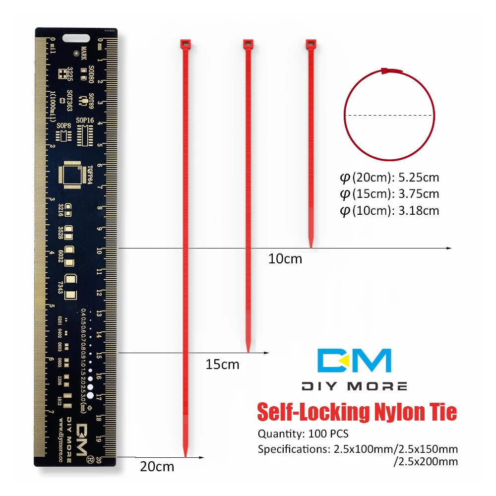 100ピース/ロット8色100ミリメートル2.5ミリメートルナイロンケーブルタイセルフロック強力なケーブルプラスチックジップタイワイヤーバインディングラップストラップ