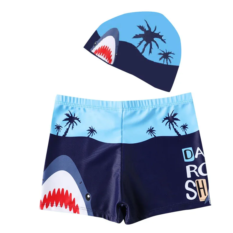 2-8Years Boys Swimsuit Dinosaurs And Shark Printing  Children Summer Beach Surfing Swimming Shorts For Boy Swimwear