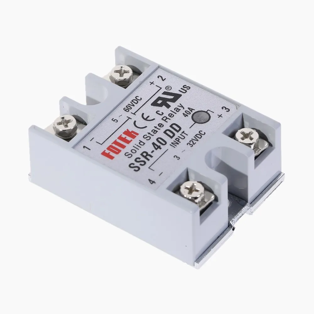 1Pcs SSR40DD SSR-40DD Manufacturer 40A solid state relay ,input 3-32VDC output 5-60VDC