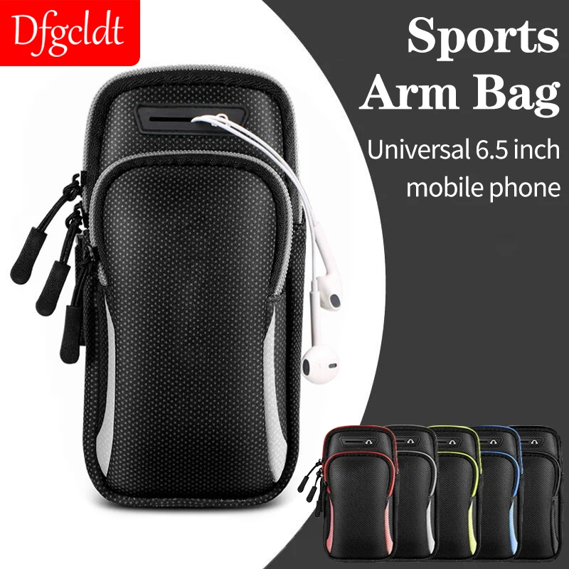 

6.5 Running Sports Arm band Phone Bag For iPhone 13 12 11 Pro Max XR Samsung Note 20 10 S21 Outdoor GYM Armbands Holder Case