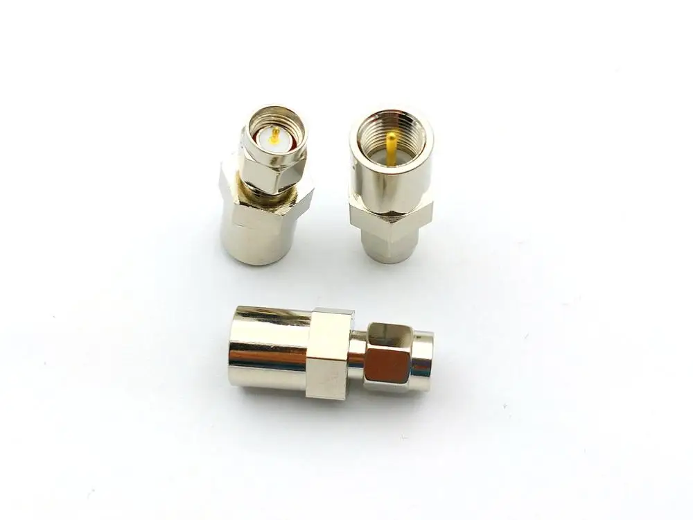 Imagem -03 - Adaptador de Bronze Fme Plugue Macho para Sma Masculino rf Conector Adaptador 50 Peças