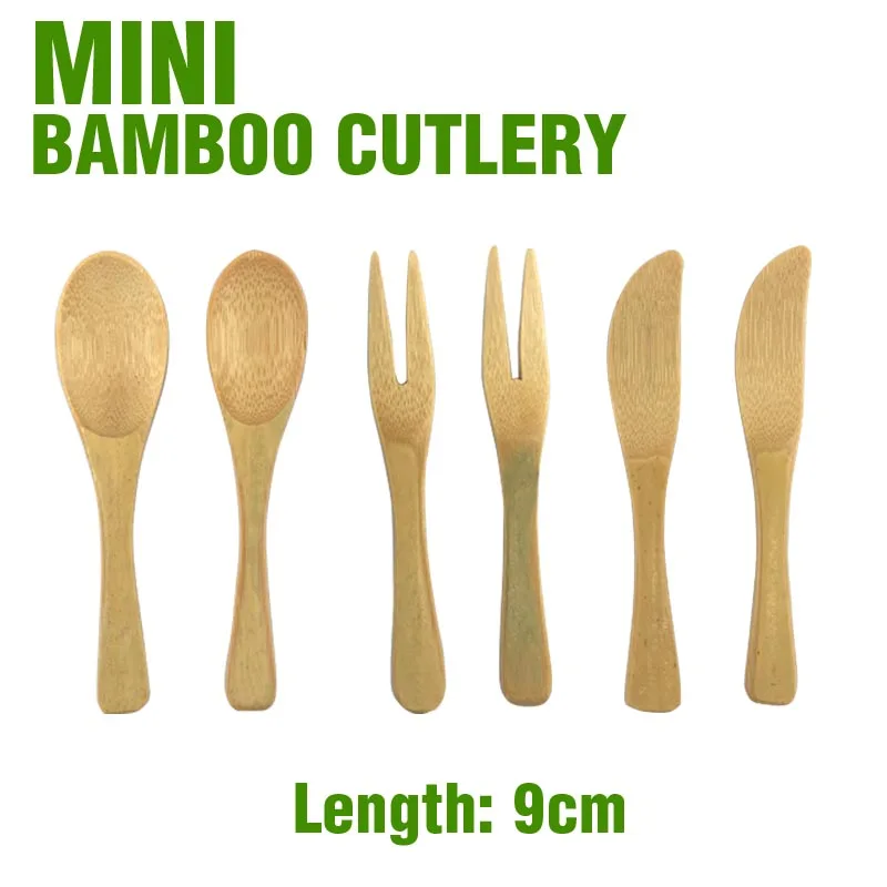

Mini Size Bamboo Cutlery Butter Spreader Tableware Knife Bamboo Knife Small Spoon Bamboo Cutlery