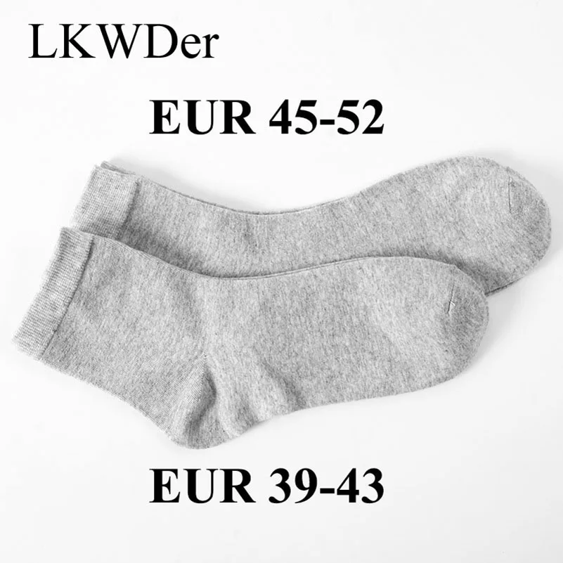 LKWDer 5 Pairs Men\'s Socks 98% Cotton High Quality Socks Men Large Big Plus Size 49,50,51 Casual Business Sock Calcetines Hombre