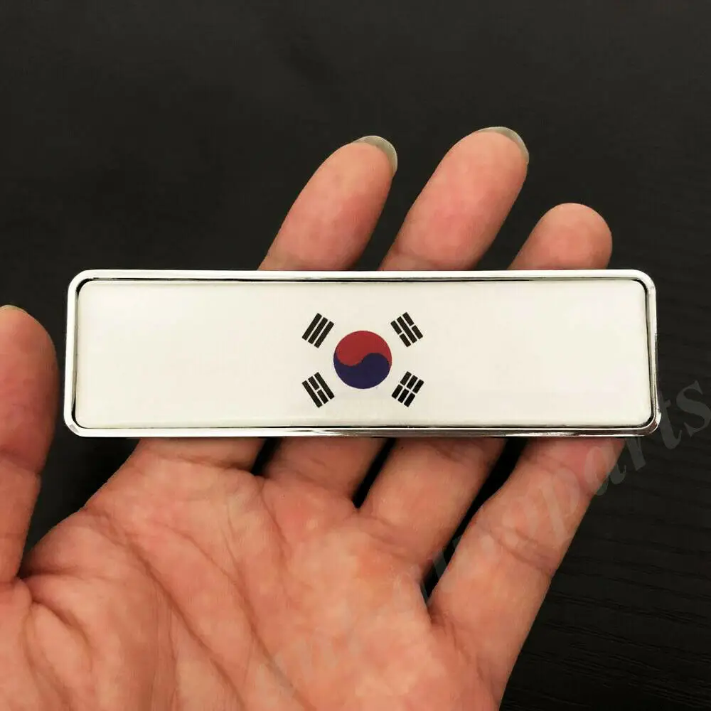 3D Metal Korea Korean Flag Car Trunk Rear Fender Emblem Badge Decal Sticker