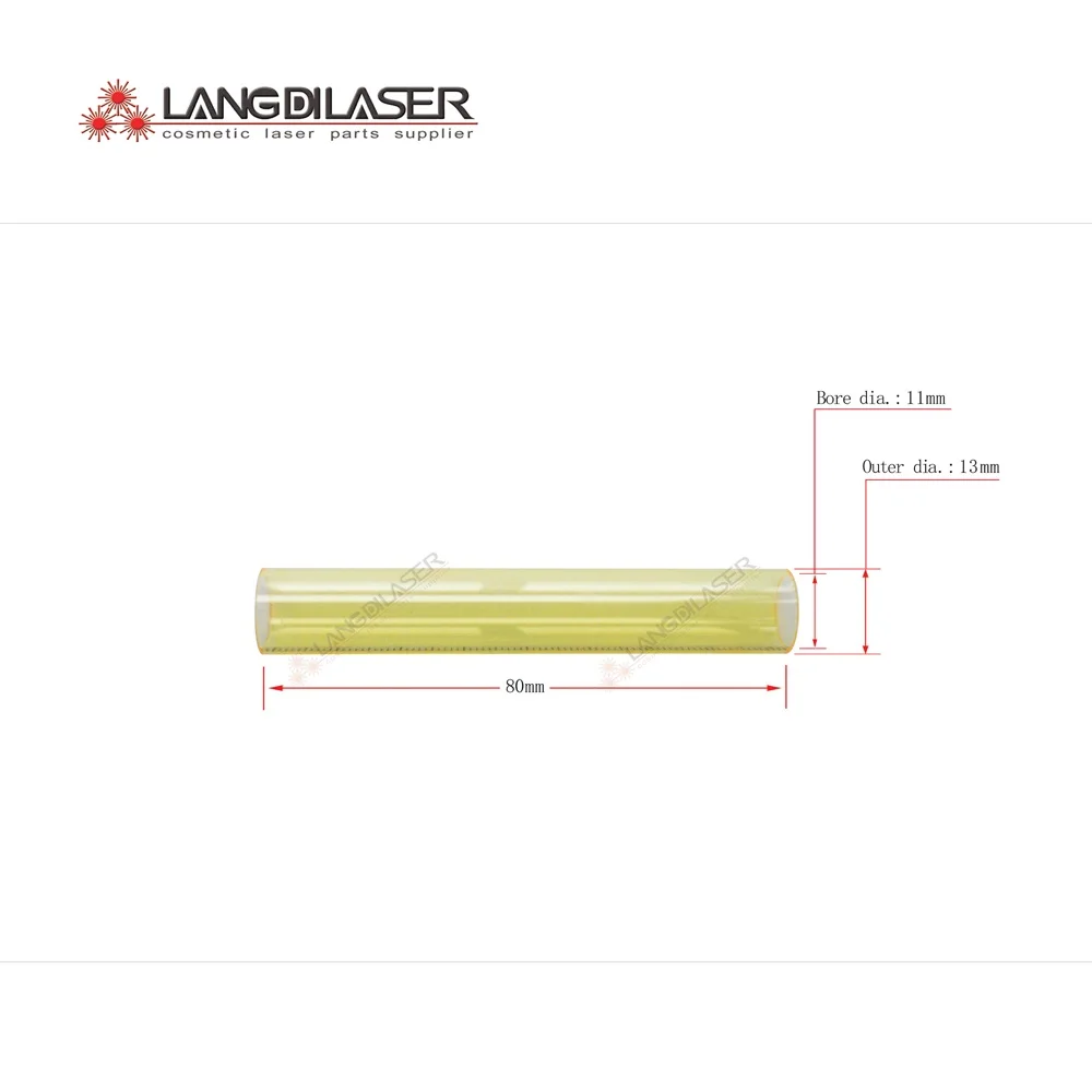 IPL-Lamp-Flow-Tube / Size : 80 *13*11 (length*outer dia.*bore) / UV filter flow tube