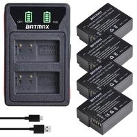 DMW-BLC12 DMW BLC12E Battery + LED Built-in USB Dual Charger Type C Port for Panasonic Lumix FZ1000 FZ200 FZ300 G5 G6 G7 GH2 GX8