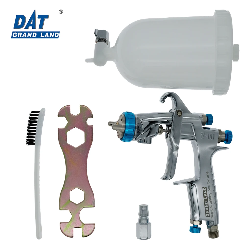 W101 pneumatic HVLP spray gun hand manual spray gun,1.0/1.3/1.5/1.8mm, W-101 paint Sprayer 400CC plastic tank