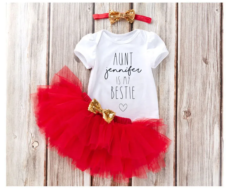 Personalized Family Bestie baby set newborn Mommy // Daddy // Aunt // Uncle // Grandma // is My Bestie fashion clothes Casual