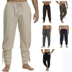 Pirate Pants for Men Cosplay Costumes Renaissance Medieval Gothic Pants Pirate Costume Trouser Men