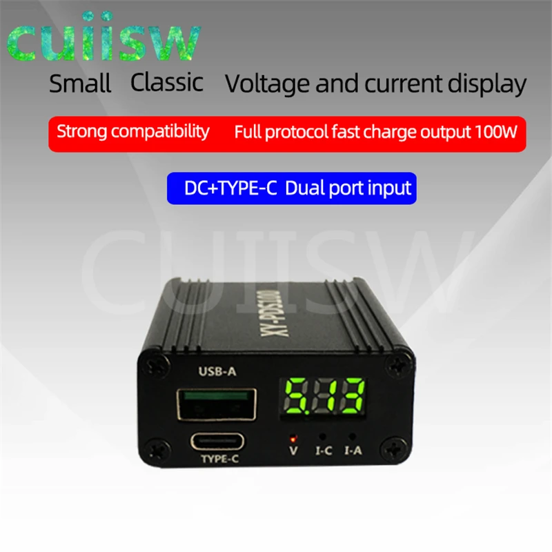 PDS100 QC4.0 QC3.0 Type-C DC12-28V 100W Step Down Mobile phone quick charger module for Huawei SCP/FCP Apple PD Qualcomm