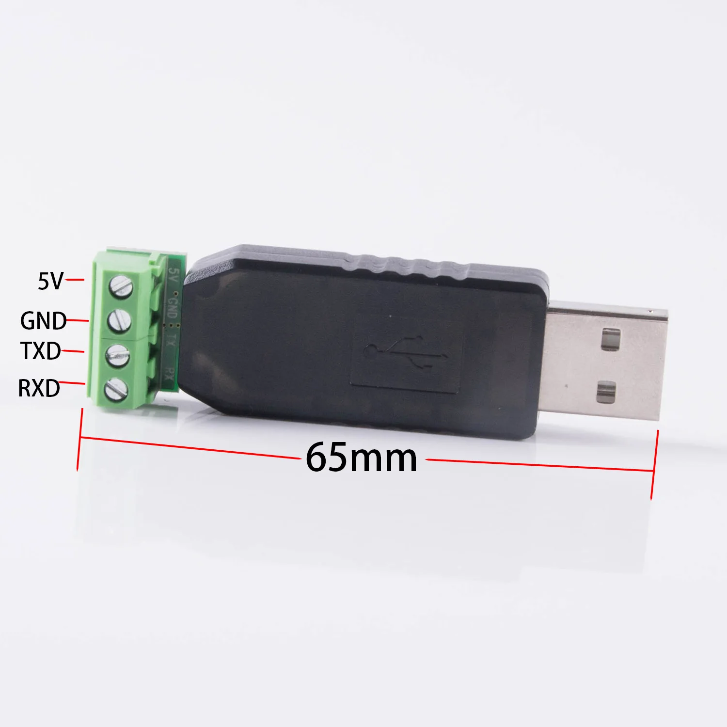 USB to RS232 4 Pin Terminal Block TXD RXD GND VCC Pinout Serial Adapter FTDI Chip Support Windows XP/Android/Window7/8/10