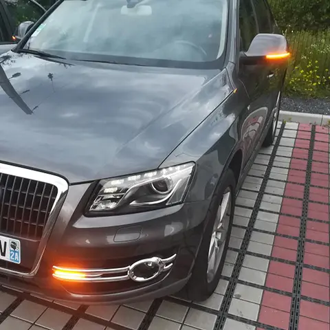 아우디 Q5 SQ5 8R 2010 2014 2015 2016 2017 Q7 4L SQ7 LED 다이나믹 턴 시그널 블링 어 순차 사이드 미러 표시 등