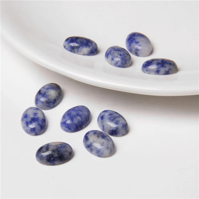 10pcs/lot Natural Stone Cabochon 8-25MM Tiger Eye Agat Oval Cameo Fit DIY Ring Earring Bracelet Necklace Making Jewelry Finding