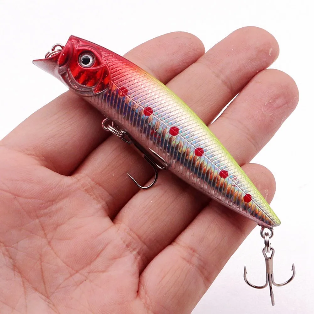 1Pcs Popper Fishing Lure 9cm/11.5g Topwater Hard Fake Fish Baits Crankbaits Bass Wobbler Pesca Isca Artificial Carp PikeTackle