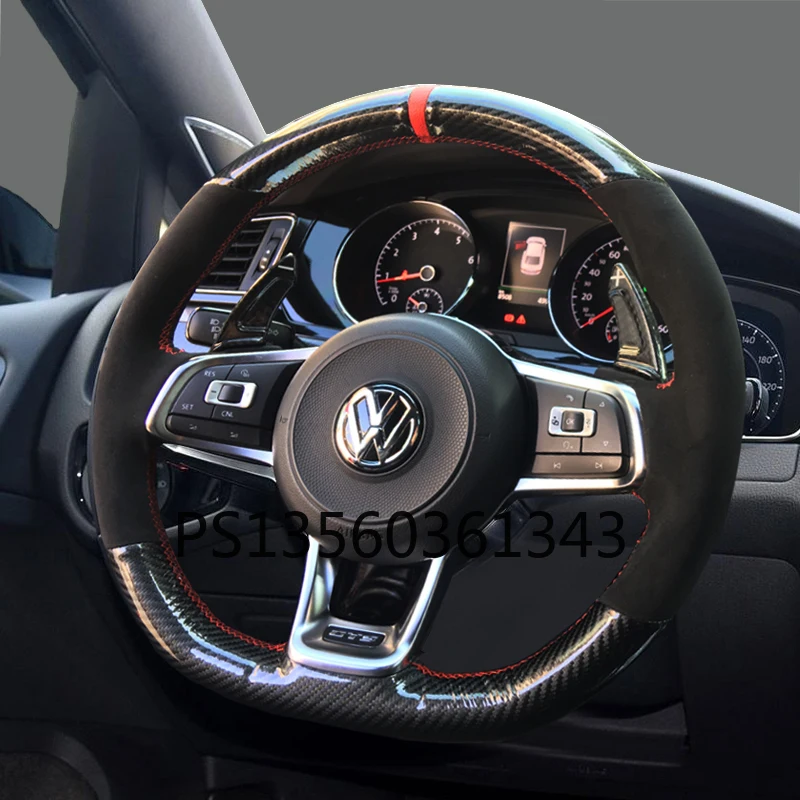 

Suitable for Volkswagen VW Magotan T-CrossTayron Lamando Tiguan Bora T-ROC Jetta Passat Hand-sewn leather steering wheel cover