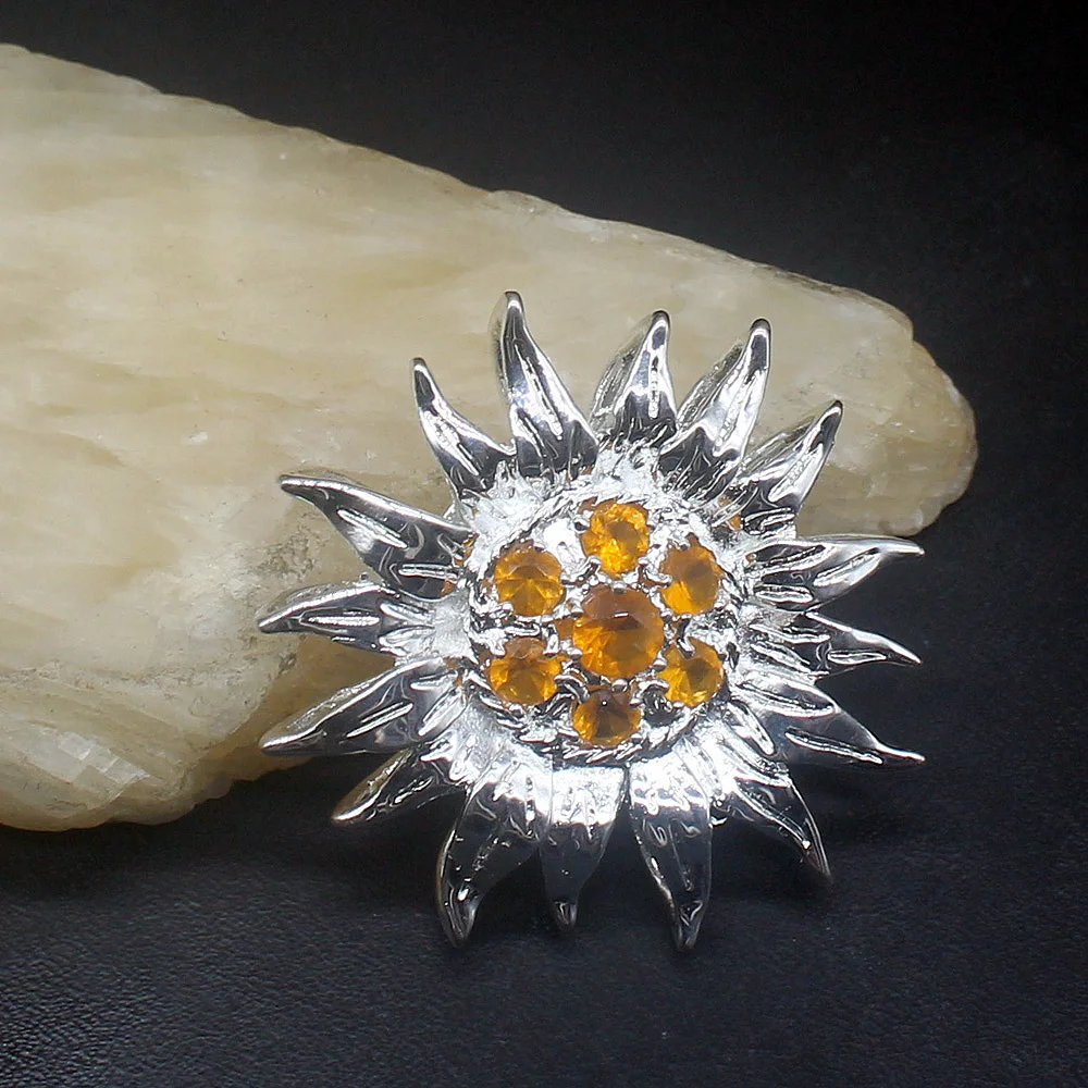 

Fashion Jewelry Unique Genuine 925 Silver Gorgeous Yellow Citrine Pendant Necklace Gifts for Women Girls 20213833