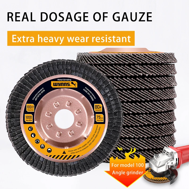 OUDISI  100mm Professional Flap Discs 4.5 Inch Sanding Discs 80 Grit Grinding Wheels Blades For Angle Grinder