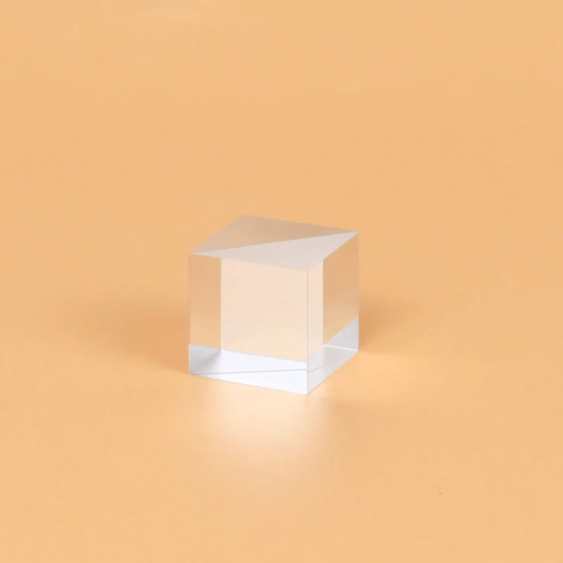 Beam Spliter 30 mm Optical Glass Prism Splitting Semi-Reflective and Semi-Transparent Cube Splitting Ratio 50%：50%