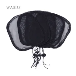 5pcs Hair Nets Making Ponytail Hairnets Adjustable Strap on the Back Weaving Cap Glueless Wig Cap