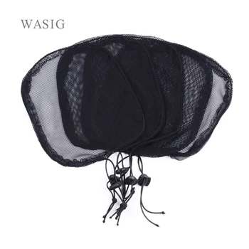 5 adet Saç Ağları At Kuyruğu Saç Fileleri Yapımı Arkada Ayarlanabilir Askı Dokuma Kap Tutkalsız Peruk Kap