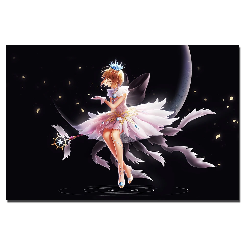 Cardcaptor Sakura Anime Girl Poster Canvas Painting Decoration Wall Art Picture for Living Room