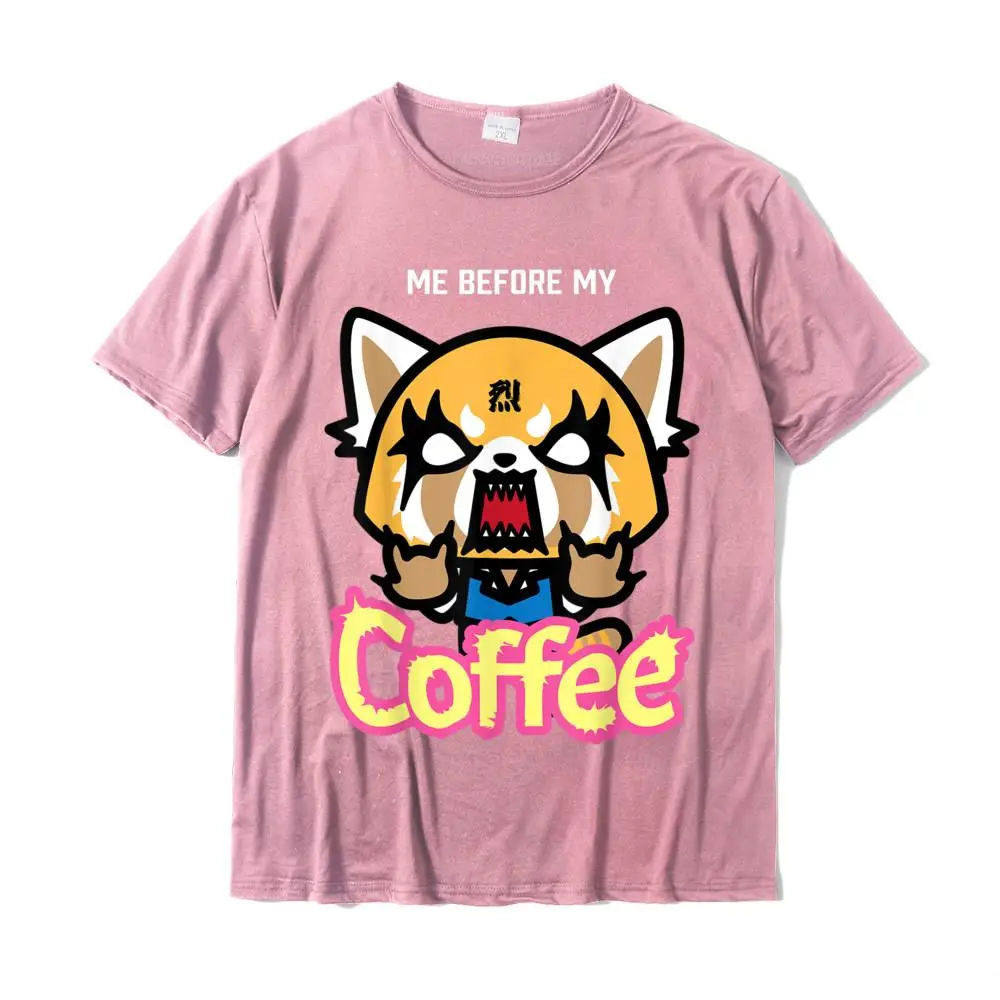 Aggretsuko I Need My Coffee Rage Tee Shirt Printed Tshirts For Men Cotton Tees Group Latest Plus Size