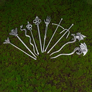 Hexenhaarstange Eintopfschwert Haarnadel Drachenschädel Accessoires Magic heidnische Haarschmuck Hauptverkaufshexe - №6