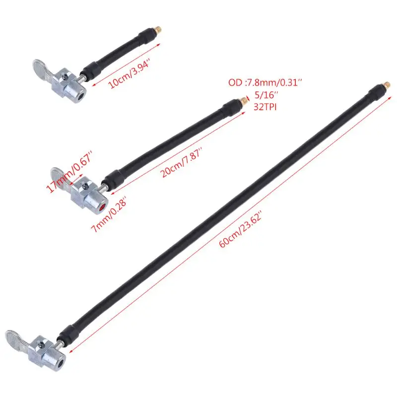 

Air Inflator Hose Adapter Locking Air Chuck with Hose for Bike Motor Car Tire