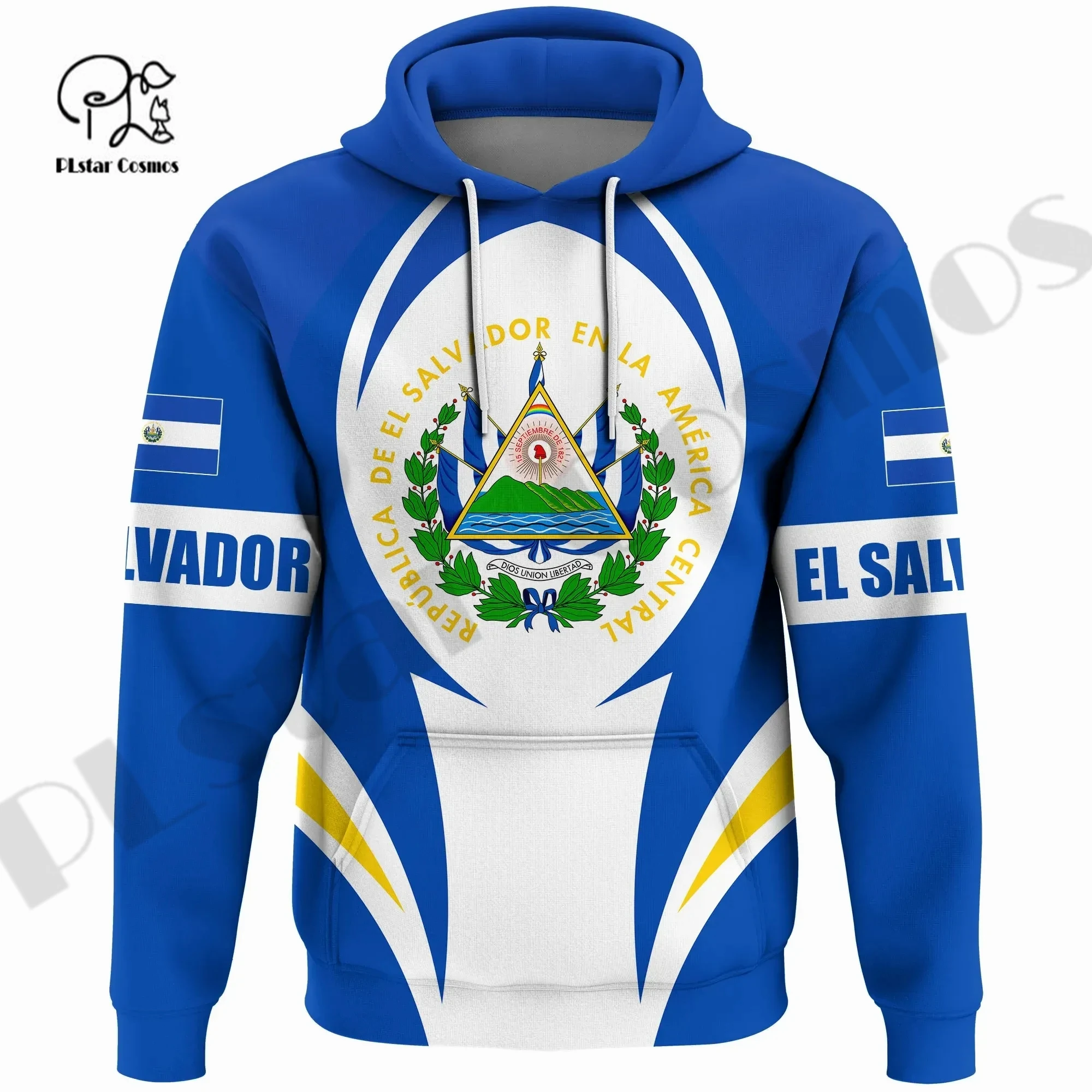 PLstar Cosmos 3DPrint Newest El Salvador Flag Country Unique Unisex Men/Women Hrajuku Streetwear Casual Hoodies/Zip/Sweatshirt 6