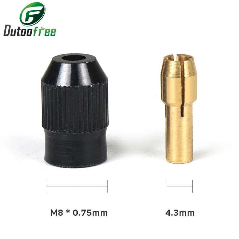 11PCS/lot Mini Drill Brass Collet Chuck for Dremel Rotary Tool 0.5-3.2mm Brass and Nut for Dremel Accessories Set