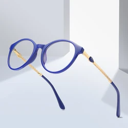 Hot Fashion Women Eyeglasses Blue Plastic Flexible Female Optical Prescription Glasses UV400 Blue Light Blocking Spectacles