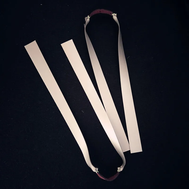 10PCS 1mm Thickness Rubber Band Slingshots Natural Latex Flat Elastic Resilient Tube for Tactical Slingshot Catapult