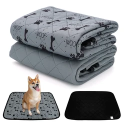 Reusable Pet Urine Pad Waterproof Dog Bed Mat Dogs Diaper Bowl Mats Bone Paw Print Seat Sofa Bed Cover Mats For Dogs Cats