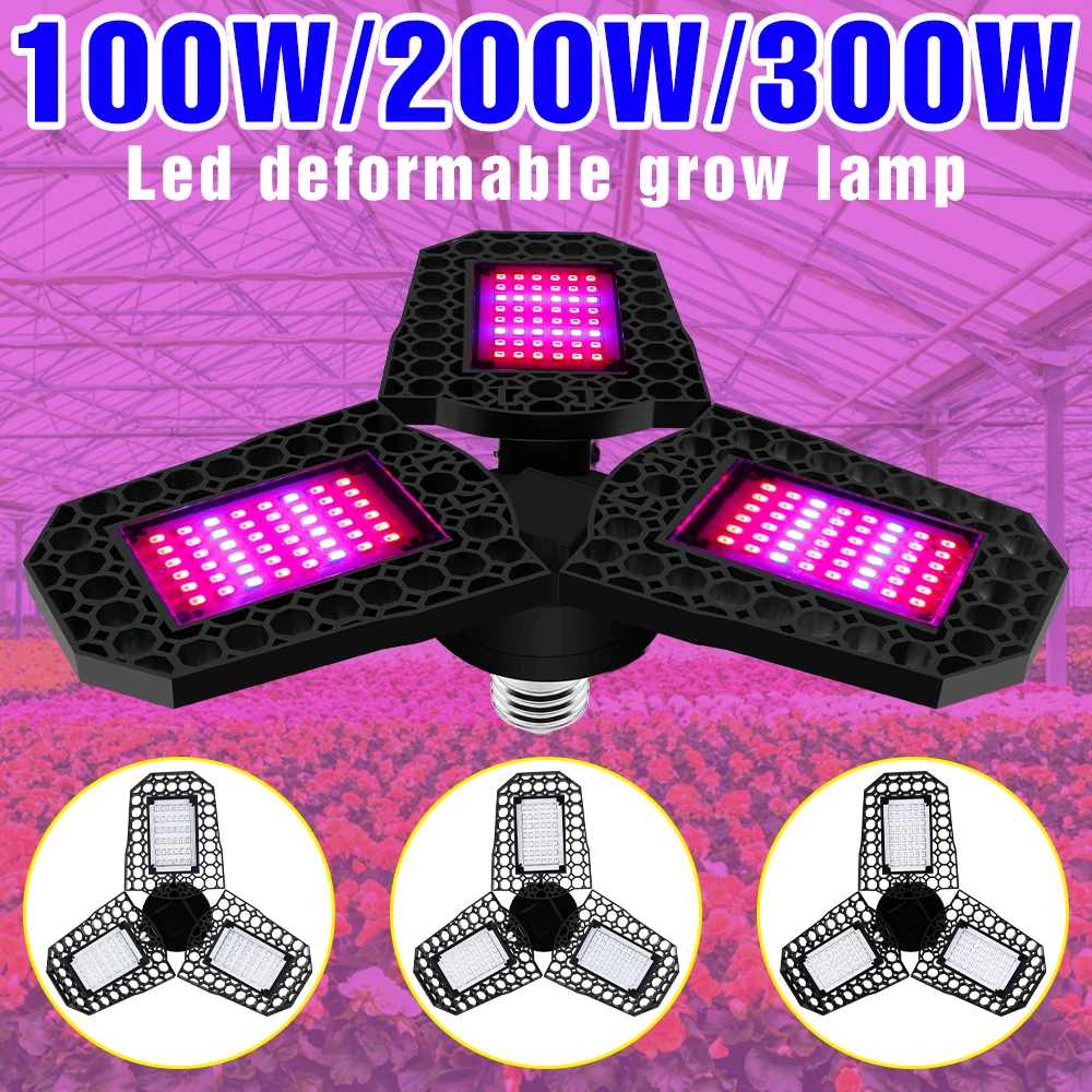 LED Phyto Grow Light Bulbs Plant Seeds Lamp 220V 100 200 300W E27 Full Spectrum Phytolamp LED Hydroponic 110V Fitolamp Grow Tent