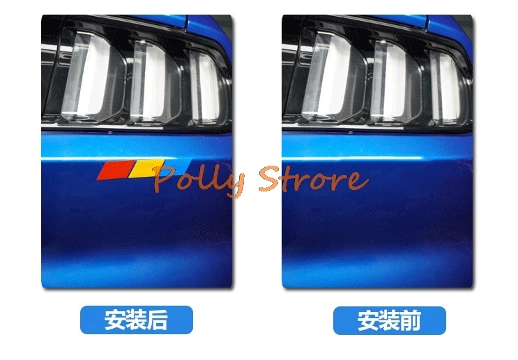 2PCS Drei-Farbe Reflektierende Aufkleber Auto Körper Dekoration Aufkleber